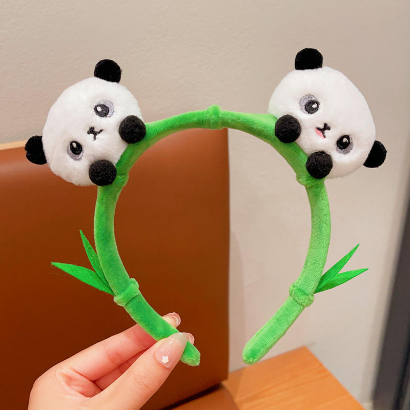 Exquisite High Quality Bamboo Hair Band with Cute Panda Design New Style Sweet Flower Hair Accessory Headband