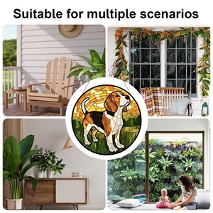 Tùy Chỉnh Mặt Trời Catchers Sơn Thủy Tinh Bảng Điều Chỉnh Trang Trí Nội Thất Theo Chủ Đề Treo Trang Trí Giáng Sinh Kính <span class=keywords><strong>Stained</strong></span> <span class=keywords><strong>Glass</strong></span> Suncatcher - Product Image 3