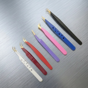 Juego de Herramientas de Extensión de Pestañas y Cejas de Acero Inoxidable Ecológico ASAP, Pinzas Puntiagudas Ligeras para Profesionales - Product Image 2