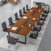 Station de charge pour table de conférence en U avancée avec prises de courant intégrées, table de salle de réunion ergonomique, élégante pour bureau gouvernemental