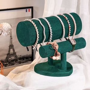 Bracelet en daim, montre, support à bijoux, bandeau, présentoir d'accessoires, à deux/trois niveaux - Product Image 4