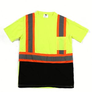 Camiseta Reflectante de Trabajo de Manga Corta, Color Amarillo Neón, Transpirable, para Trabajadores de Infraestructura, Personalizable - Product Image 1