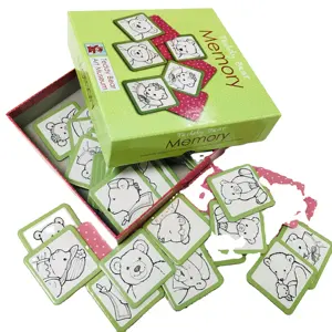 Juego de cartas de memoria para niños, juego de tarjetas de memoria de cartón con impresión, fabricante OEM