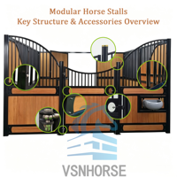 Abri pour chevaux portable personnalisé, écurie temporaire autoportante, facile à assembler, préfabriqué, modulaire, 10 pieds, 12 pieds