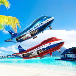 Palloncino a forma di aereo di linea di colore rosso blu per bambini decorazione di compleanno pavimento galleggiante in pellicola di alluminio palloncino - Product Image 3