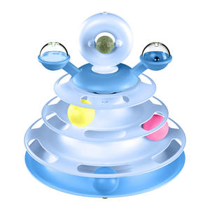 Le plus récent Sport/mode quatre niveaux Orbit Ball Teasing Stick réaliste tour spatiale plateau de <span class=keywords><strong>jeu</strong></span> pour chats et chiens - Product Image 6