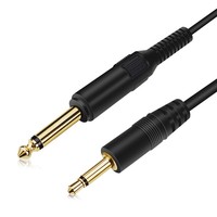 Vergoldetes 6,35 männliches Gitarren-Rausch unterdrückung kabel Mikrofon leitungs tastatur Audio Line Mono-Lautsprecher-Verlängerung kabel