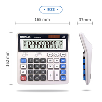 Calculatrice électronique à batterie solaire Pro OS-200ML Rétro-éclairage LED Clé PC en plastique Outil de bureau Calculatrice de bureau 200ML