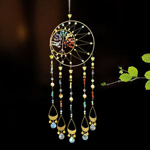 Nouveau cristal naturel gravier carillon éolien pendentif <span class=keywords><strong>attrape</strong></span>-soleil filet <span class=keywords><strong>de</strong></span> rêve pour la décoration <span class=keywords><strong>de</strong></span> la chambre Feng Shui ange fleur bricolage cristal <span class=keywords><strong>arbre</strong></span> - Product Image 4