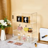 Boîte de présentation classique en acrylique avec étagère à verrou détachable, légère, pour vitrine de comptoir transparente pour la vente au détail