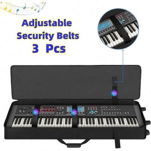 Étui pour clavier à 88 touches avec roulettes, sac de transport pour piano avec poignées et bretelles, fabriqué en usine BSCI - Product Image 6