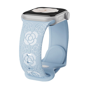 สายนาฬิกาข้อมืออัจฉริยะ Upro Ultra 49 มม. สำหรับผู้หญิง ลายดอกคามิลเลีย โรแมนติก ทำจากซิลิโคนนุ่ม ระบายอากาศได้ดี สำหรับ Apple Watch Series 10 9 8 SE - Product Image 1