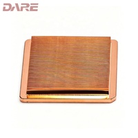 Plaque de refroidissement à haute conductivité thermique en gros, dissipateur thermique personnalisé en cuivre CU1020 pour refroidissement liquide et passivation par nettoyage ultrasonique