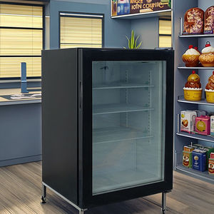 Mini-bar intelligent 98L <span class=keywords><strong>pour</strong></span> hôtel, <span class=keywords><strong>congélateur</strong></span> commercial et domestique <span class=keywords><strong>pour</strong></span> crème glacée avec portes vitrées, refroidissement direct - Product Image 6