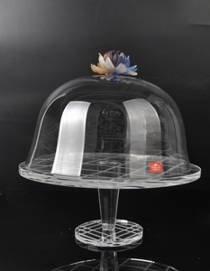 Assiette à gâteaux en <span class=keywords><strong>verre</strong></span> avec dôme Verrerie <span class=keywords><strong>de</strong></span> <span class=keywords><strong>cuisine</strong></span> pour la maison Divertissement Plateau <span class=keywords><strong>de</strong></span> service pour les fruits, la crème glacée, le dessert, la salade, - Product Image 4