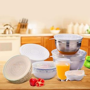 Kitchen Accessories <b>Silicone</b> <b>Stretch</b> <b>Lids</b> Set of 6pcs Covers <b>Lids</b> Food Grade <b>Silicone</b> <b>Stretch</b> <b>Lids</b> - Product Image 6