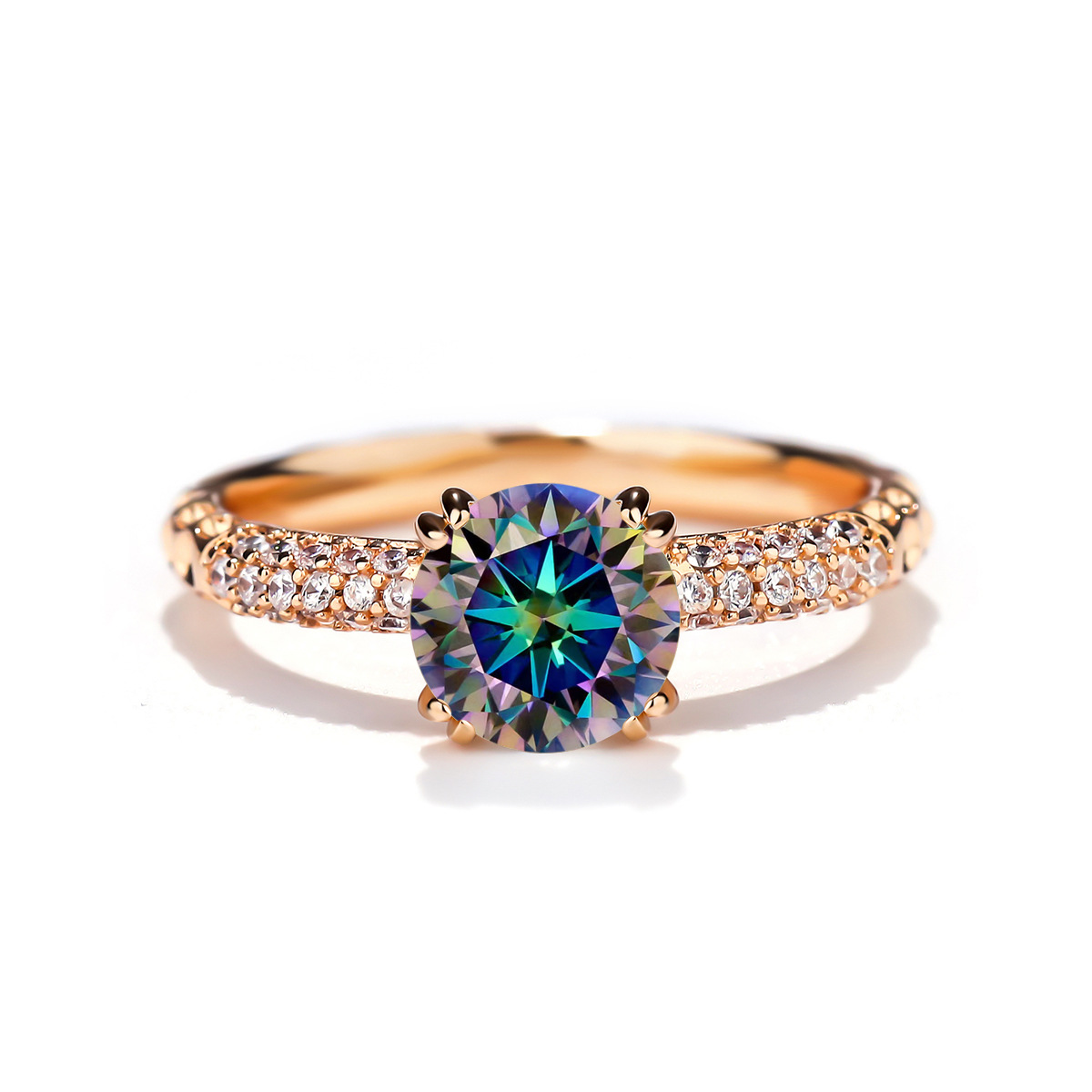 Colorful blue (1Carat moissanite)