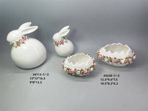 جودة عالية أرخص بيض عيد الفصح السيراميك مع حلقة ديكور بيض عيد الفصح - Product Image 6