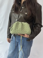 Sac pochette élégant pour femme en similicuir PU, doux et tissé, avec décorations scintillantes, idéal pour les soirées décontractées, les fêtes et les mariages