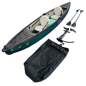 Personnalisable 2 personnes <span class=keywords><strong>K2</strong></span> bateau de pêche point de chute aviron Kayak canoë PVC Sports nautiques gonflables avec sièges détachables pagaies - Product Image 6