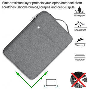 For Laudtec Polyester Laptop Sleeve Handbag <strong>Case</strong> Waterproof Zipper Portable Notebook Cover Business Shockproof <strong>Lap</strong> <strong>Top</strong> Bags for Wholesale OEM/ODM/Private Label - Product Image 4