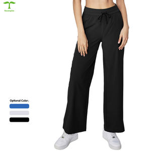 Pantalones de chándal de pierna recta completa para mujer, pantalones <span class=keywords><strong>deportivos</strong></span> holgados <span class=keywords><strong>con</strong></span> <span class=keywords><strong>faja</strong></span> de primavera para baile al aire libre, pantalones informales para viajeros - Product Image 1