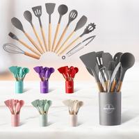 Ensemble d'ustensiles de cuisine en silicone de 12 pièces, résistant à la chaleur, outils et gadgets de cuisine pour une utilisation en cuisine