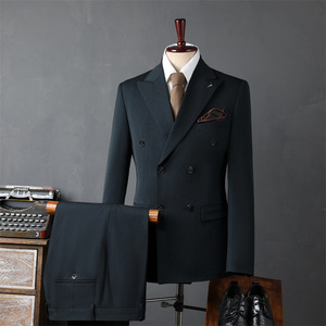 Completo da <span class=keywords><strong>Uomo</strong></span> Pronto da Indossare in Viscosa/Poliestere, 2 Pezzi, con Colletto a Revers, <span class=keywords><strong>Doppiopetto</strong></span>, Taglie Forti, per Business, con Pantaloni - Product Image 6