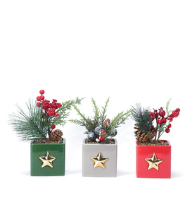 BESTCERA Lindo Reno Regalos de <span class=keywords><strong>Navidad</strong></span> Macetas de cerámica Diseños de macetas de cerámica de moda Macetas pequeñas para suculentas - Product Image 6