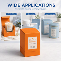 Boîte en carton pour bougies avec impression UV pour bougies d'aromathérapie, emballage cadeau, expédition rapide ODM, vente en gros et au détail