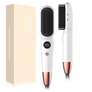 Tragbarer elektrischer Haar glätter kamm Drahtlose Keramik-Styling bürste für zu Hause oder im Salon Verwenden Sie ein ionisches Produkt mit Press kamm - Product Image 2