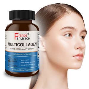 Complément multicolagène personnalisé types I, II, II, V et X favorisant la santé de la peau et des ongles pour adultes - Capsules de multicolagène - Product Image 3