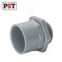 Adaptateur mâle en plastique certifié ETL avec écrou de blocage et surface lisse pour raccordement de tuyaux en PVC