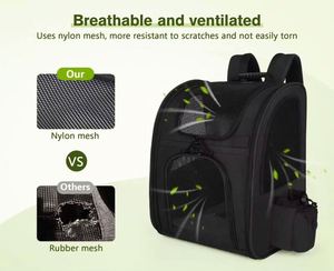 Mochila transportadora de mascotas con malla transpirable para animales pequeños, ideal para exteriores. Muestra gratuita. - Product Image 6