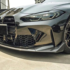 Para BMW G80 M3 G82 <span class=keywords><strong>M4</strong></span> 2021-<span class=keywords><strong>2022</strong></span> <span class=keywords><strong>CSL</strong></span> estilo fibra de carbono seca parachoques delantero labio con divisores - Product Image 4