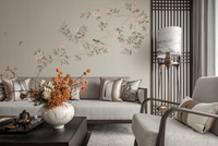 Papier peint mural floral et d'oiseaux de haute qualité personnalisé, imprimé en 3D, gaufré, imperméable, écologique, pour chambre à coucher et salon