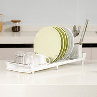 Égouttoir à vaisselle moderne en acier inoxydable pour cuisine, support de rangement pour couverts et bols, égouttoir de séchage pour évier