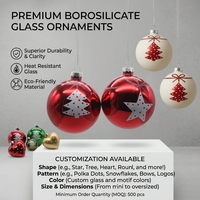 Hochwertige Borosilikatglas-Kugeln Bruchsichere Weihnachtsbaum-Ornamente Festliche Party- und Heimdekoration Hängende Deko-Kugeln nach Maß
