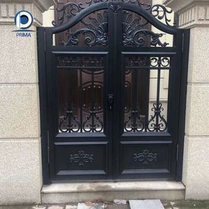 <span class=keywords><strong>Puerta</strong></span> de Hierro Forjado Moderna Prima, de Seguridad, Anti-robo, Apertura Manual, para <span class=keywords><strong>Entrada</strong></span> Principal de Villa, Estilo Francés - Product Image 5