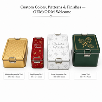 Coffret cadeau en fer blanc imprimé de qualité alimentaire pour chocolats, bonbons et compléments alimentaires
