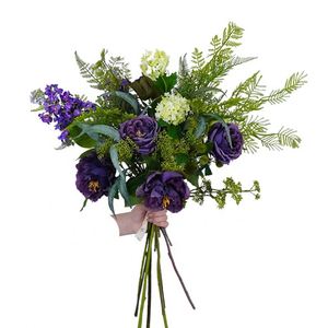 Wholesale High Quality Lily Silk Flower Bunch <b>Artificial</b> Flower Rose Bouquet <b>Hydrangeas</b> Bouquet - Product Image 4