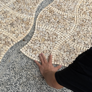 Carreaux d'extérieur en céramique émaillée en travertin de style moderne <span class=keywords><strong>mosaïque</strong></span> de marbre naturel d'intérieur pour hôtel <span class=keywords><strong>mosaïque</strong></span> de couloir de <span class=keywords><strong>jardin</strong></span> - Product Image 6