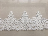 Ribete de Encaje con Cuentas para Novias, Diseño Nuevo, 100% Poliéster, para Vestidos de Novia, Accesorios, Juguetes y Bolsos