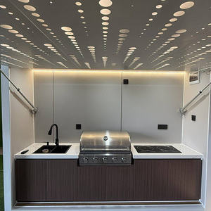 Cuisine extérieure mobile en alliage d'aluminium, design moderne avec rangement et barbecue intégré pour la cuisson en extérieur - Product Image 5