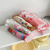 Carpeta económica de hojas sueltas de gato M5 de encaje de tela, carpeta de bolsillo, Cartera de gatito, carpeta de tarjetas, cuaderno, planificador, álbum de fotos para niña