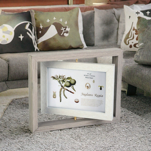 Modern Rotating Movable DIY Desktop <b>Floating</b> Photo <b>Frame</b> with Die Cutting Printing Waterproof Wood Material for Home Decoration - Product Image 3