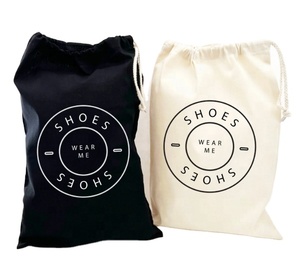 Sac à cordon personnalisé en coton noir de grande taille, sacs à main de luxe, produits en cuir, housse de protection pour chaussures, vêtements et chapeaux - Product Image 6