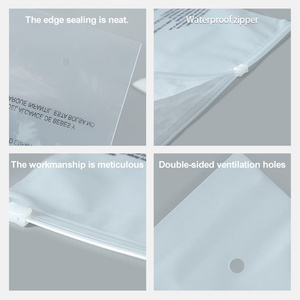 Durable Moisture Proof Frosted <strong>PE</strong> Zipper <strong>Bag</strong> for Business Shipping Clothing Shoes Packaging Travel-Customizable Printing mm - Product Image 5