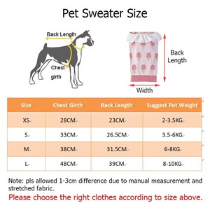 Venta caliente diseñador de algodón rosa cálido fino pequeño cachorro ropa para mascotas Ins lindo suéter de perro de lana - Product Image 6