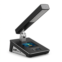 Microphone de conférence filaire NEARSTAR MC917C pour unité de président avec écran couleur HD de 2,4 pouces, bras articulé en aluminium anodisé, RJ45 8 broches
